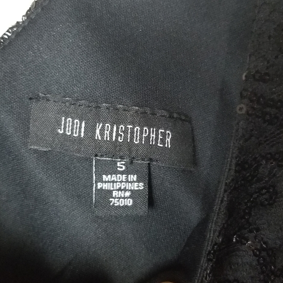 Jodi Kristopher black sequin lace top size… - Picture 6 of 6